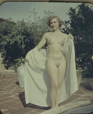 Stereo Realist 3D Vintage Pinup Slide Nude Woman 1950s