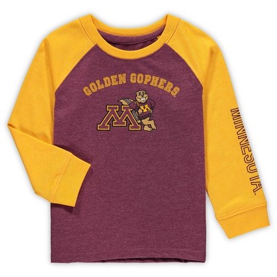 Toddler Colosseum Heathered Maroon Minnesota Golden Gophers Long Sleeve Raglan