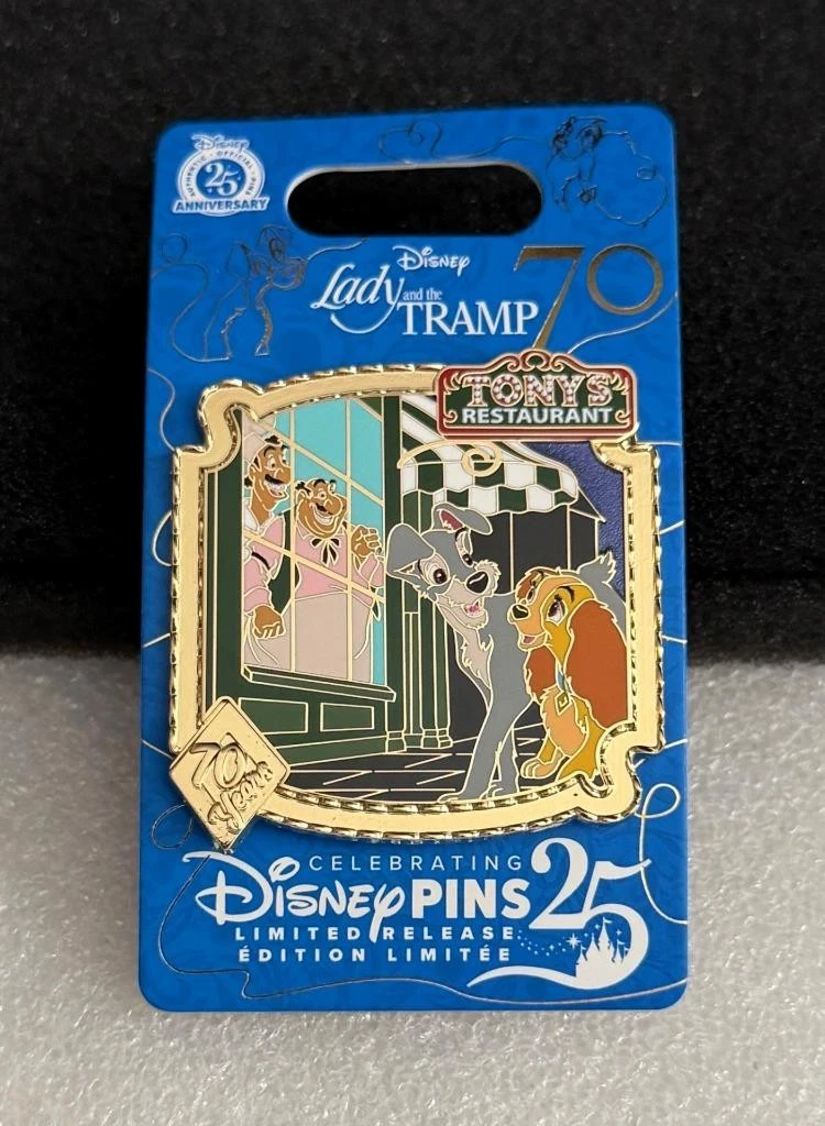 Disney Lady and the Tramp 70th Anniversary Tony's Restaurant LR Pin