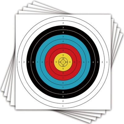 Bogenschießen Zielscheiben 60cm Durchmesser 20 Stück Auflagen 10 Ring Scheibe...