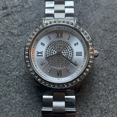 JBW Womens Watch J6303A 39mm Stainless Steel Case & Band Crystal Accent Bezel A4