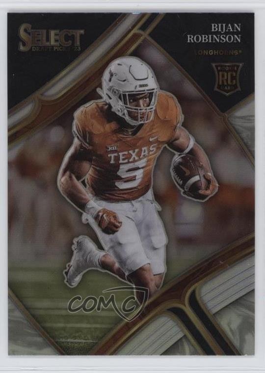 2023 Panini Select Draft Picks Field Level Silver Prizm Bijan Robinson Rookie RC