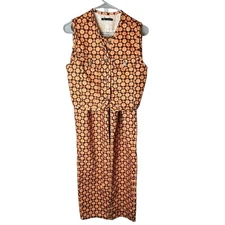 ASOS Reclaimed Vintage 70s Floral Matching Set Vest & Pants Women’s US 2 Retro