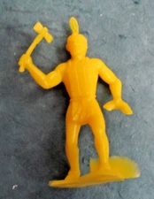 Vintage MPC yellow Native American plastic figure toy