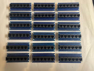 Lot (18) 6-Port CAT5e Patch Panel Boards PCB PT6-K11 @MB66