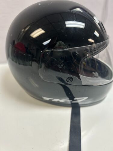 KBC TK-7 Snell DOT Motorcycle Helmet Black Size X Large Full Face w/ Shield - Picture 4 of 8