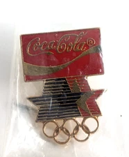 1984 LA Coca Cola Stars In Motion Los Angeles Olympics Pin Advertise Souvenir