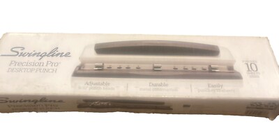 Swingline Precision Pro Desktop 2 or 3-Hole Punch 10-Sheet Hole Punch in Box