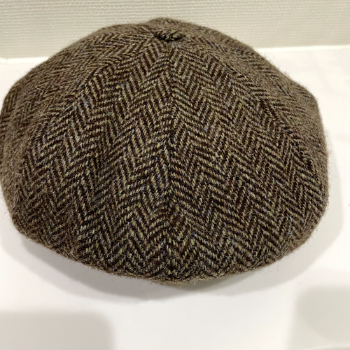 Wigens Newsboy Cap Classic Herringbone Tweed Size 58 wool Mint - Picture 10 of 18