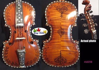 Deluxe fancy Norwegian fiddle song maestro 15 1/2'' viola 4*4 strings viola#10258