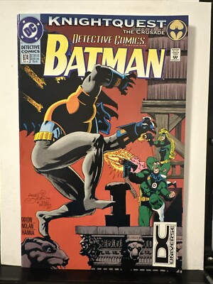 Detective Comics #674 (1994) DC Universe Logo, Knightquest: The Crusade.