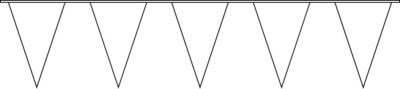 Solid White Plain Color 48 Units 12x18 Bunting Flags Banner 100ft Long String