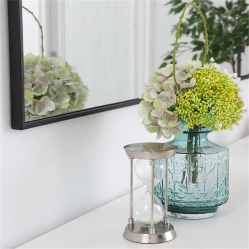 Elegant Decor Eternity 60" x 30" Contemporary Metal Frame Mirror in Black - Picture 11 of 12