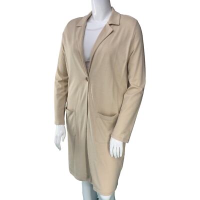 Soft Surroundings Womens Size L Cardigan Blazer Longline Knit Jacket NWOT