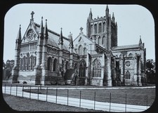 Glass Magic Lantern Slide Photo Hereford Cathedral Valentine