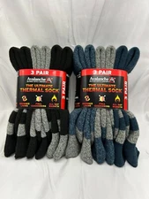 AVALANCHE MEN ULTIMATE THERMAL CREW SOCKS 6-12 SHOE SIZE (3 PAIR) ALL DAY WARMTH