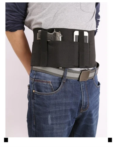 Tactical Pistol Holster Right Hand Gun Pouch Military Universal Belly Band Belt - Picture 6 of 11