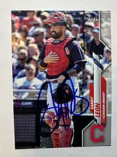 2020 Topps Cleveland Indians Sandy Leon Autographed Baseball Card #U-48
