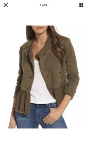 green peplum jacket
