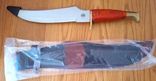 Chipaway "Swamp Fox" 15 1/2" Overall Bowie Knife Wood Handle Leather Sheath NIB
