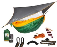 XL 2 Person Camping Hammock with Mosquito Net & Rain Fly - Compact ... Fast Ship