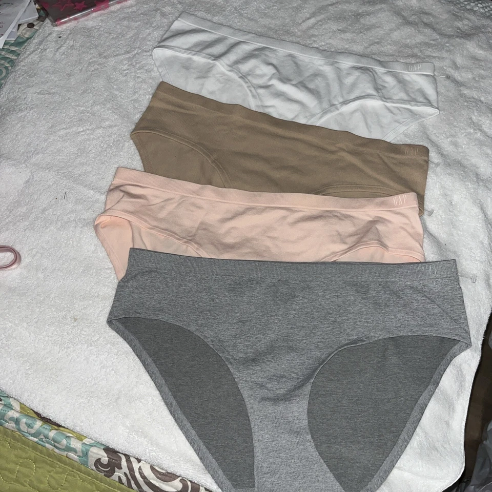 Paquete de 4 ropa interior hipster con cobertura trasera completa elástica sin costuras para mujer GapBody XXL Foto 2 de 3