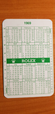 Rolex calendar green card vintage 1969/1970  in good condition