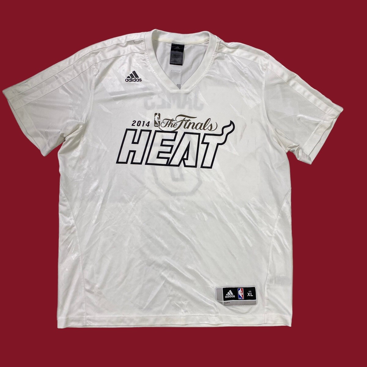 2014 NBA The Finals Miami Heat LeBron James #6 Warm Up Adidas