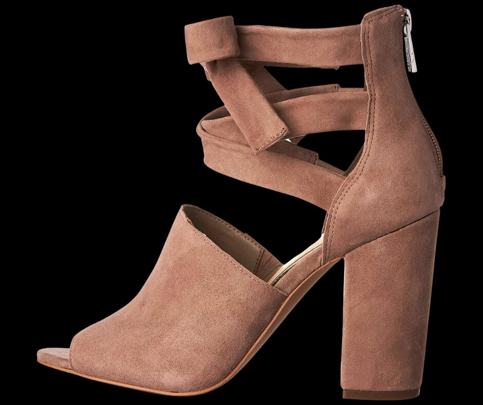 NWB Sexy Suede Open Toe Sandals Jessica Simpson Women's Kandiss Dress Pump Taupe - Image 2 of 4