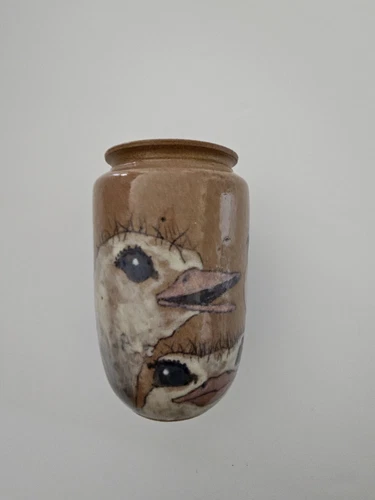 Vintage DLA Don & Linda Asakawa Scenic Vase Studio Pottery Vase  7" 