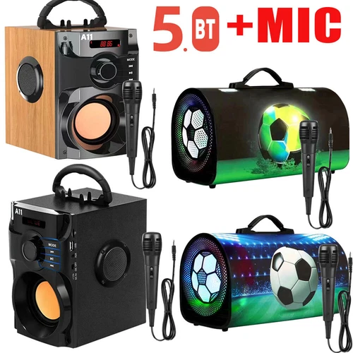 High Bass Ultra Loud Bluetooth Speakers Portable Wireless Speaker + MICROPHONE