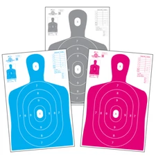 24 Paper Shooting Targets Gun Range Rifle Pistol Combo Silhouette Pack 23x35