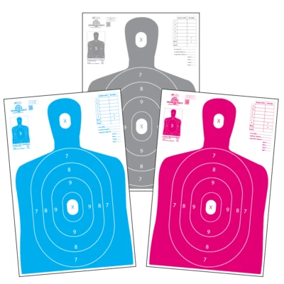 FREEDOM GUN TARGETS 24 Paper Shooting Targets Gun Range Rifle Pistol Combo Silhouette Pack 23x35