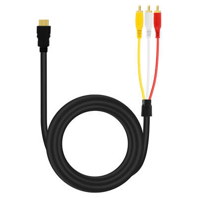 HDMI to 3x RCA Male Audio & Video Adapter Cable 1.5m HD-AV994 LinQ Black