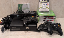 Microsoft Xbox 360 Slim Console Bundle Cords Controllers Games Kinect TESTED
