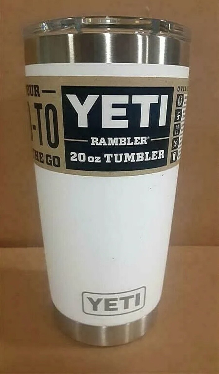 YETI Rambler 20 oz Insulated Tumbler White with Magslider