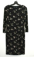 Lauren Ralph Lauren Womens Floral Scoop Neck Long Sleeve Stretch Shift Dress M