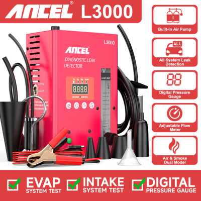 ANCEL L3000 EVAP Smoke Machine & Digital Display Car Pipe System Leak Tester
