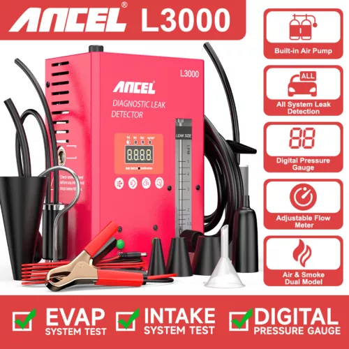 ANCEL L3000 Automotive Smoke Machine Digital Leak Tester Kit Upgrade of S3000 - Picture 1 of 11