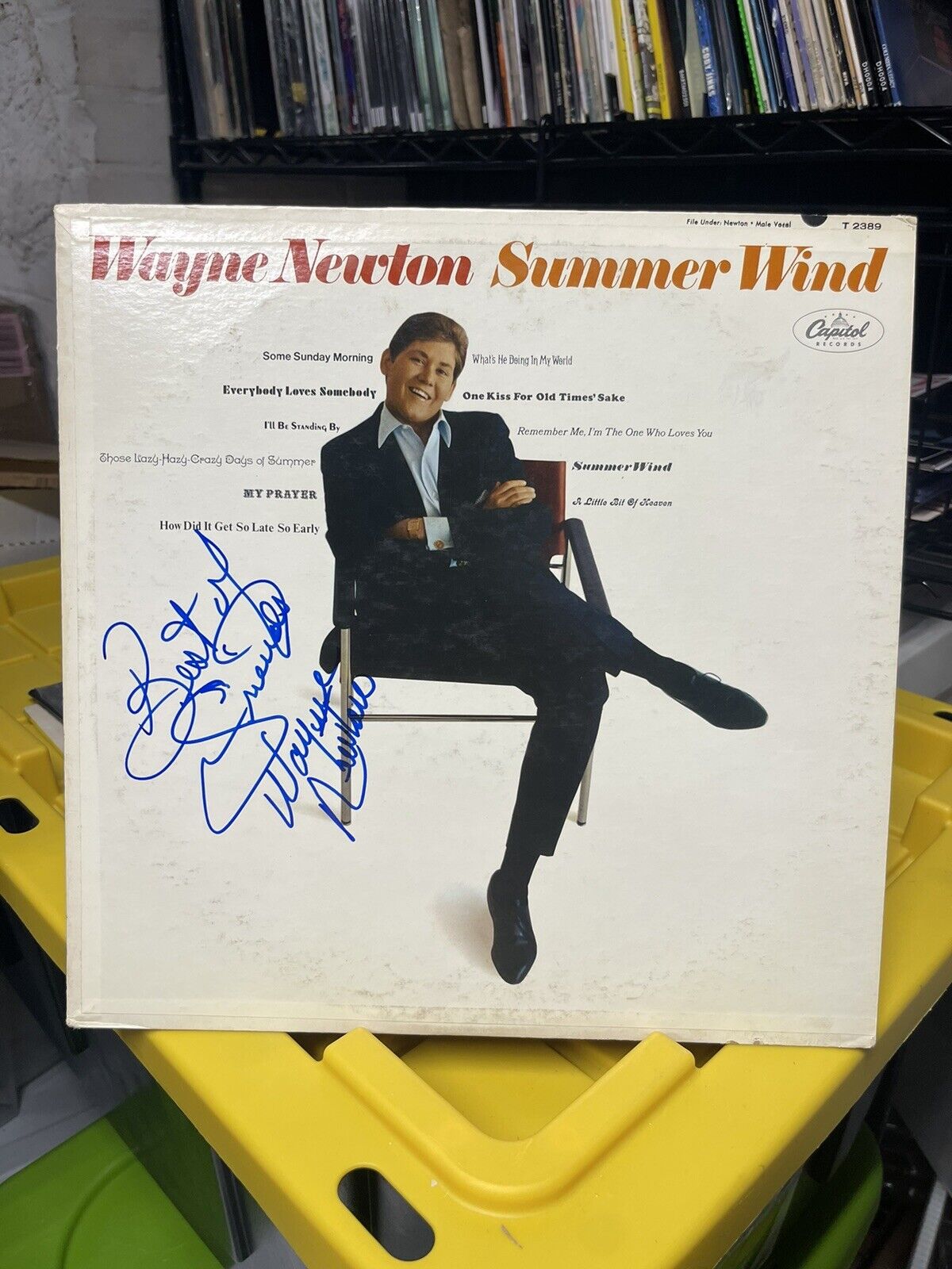 Wayne Newton Signed Album w/Beckett COA "Summer Wind" Capitol Records LP VG