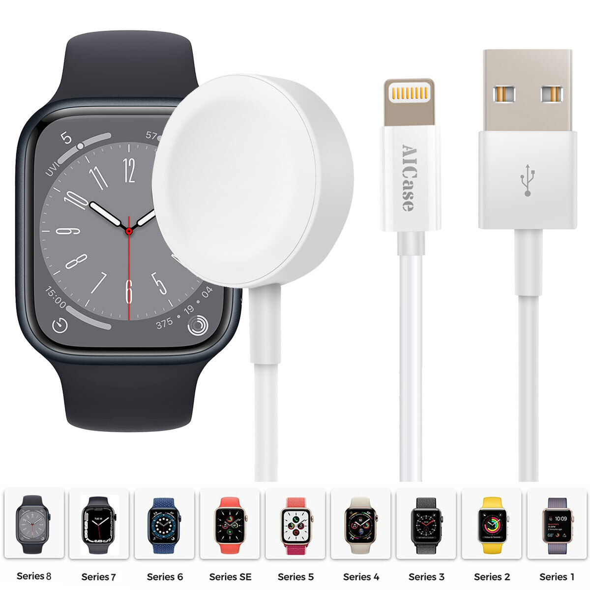 Magnetic Charging Cable Charger For Apple Watch Ultra 1-9 40/41/42