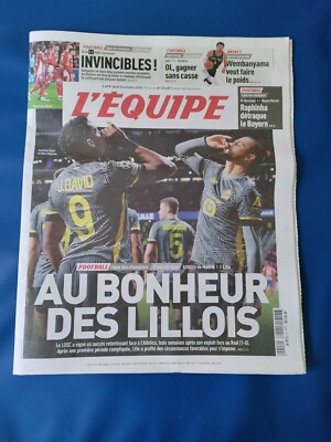 LOSC / AU BONHEUR DES LILLOIS / JOURNAL L'EQUIPE 24 /10/2024