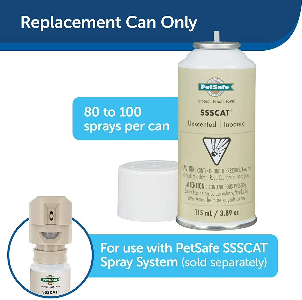 PetSafe PPD17-16165/ PAC19-13975 Spray Can Refill for SSSCat Pet Cat  Deterrent | eBay