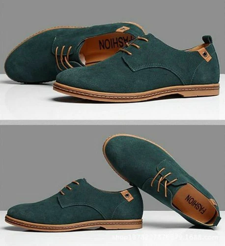 2021 Suede European style leather Shoes Men's oxfords Casual Multi Size Fashion - Picture 15 of 26