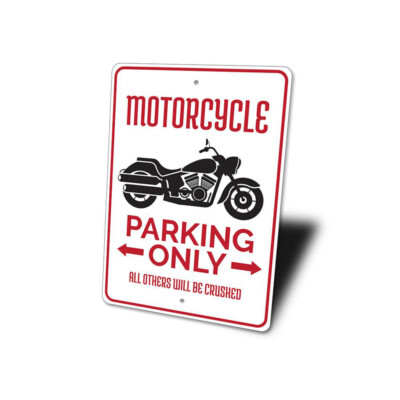Plaque – Moto – Parking Panneau Stationnement – 15 X 20 Cm