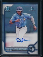 ESTANLI CASTILLO AUTO 1st 2022 Bowman Chrome Prospects Autograph Rookie Card RC