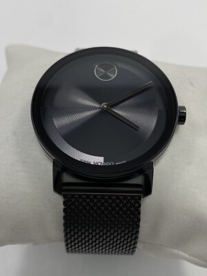 Black Watch Movado Bold used Excellent shape Movado Bold Mens Watch 42mm Model #Mb 01.1.29.6016 Black  main image 4