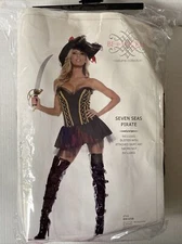 Halloween Costume Be Wicked Seven Seas Woman's Pirate M/L 