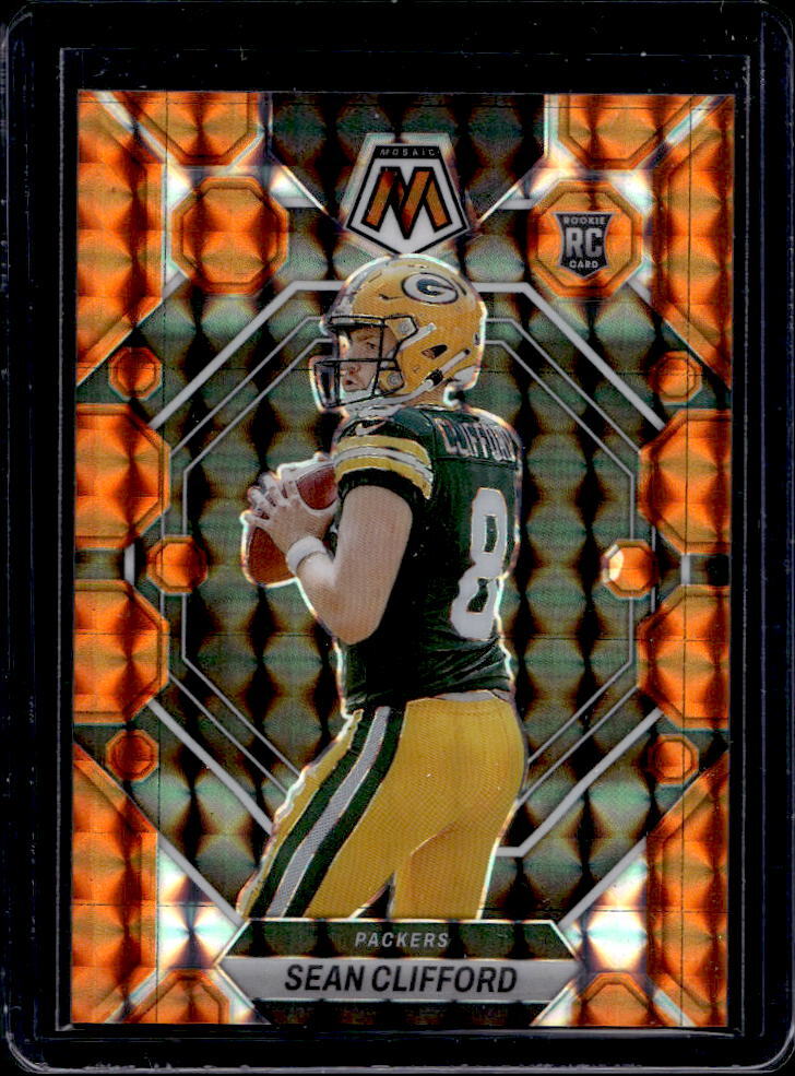 2023 Panini Mosaic Sean Clifford Orange Mosaic Prizm Rookie RC #/199 #361