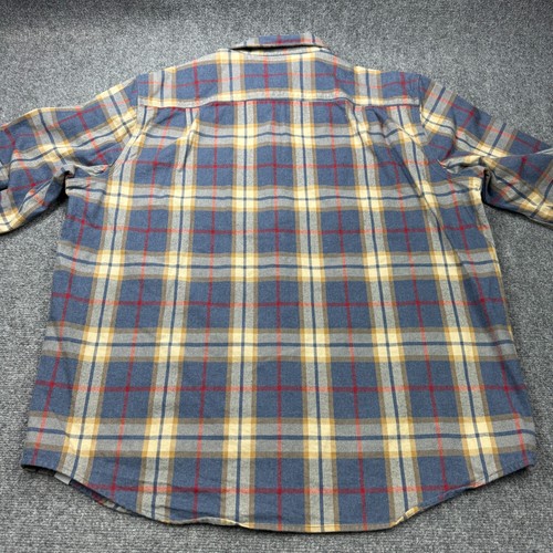 Carhartt Shirt Mens XXL Blue Plaid Flannel Original Fit Heavy Flap Pockets - Picture 7 of 19